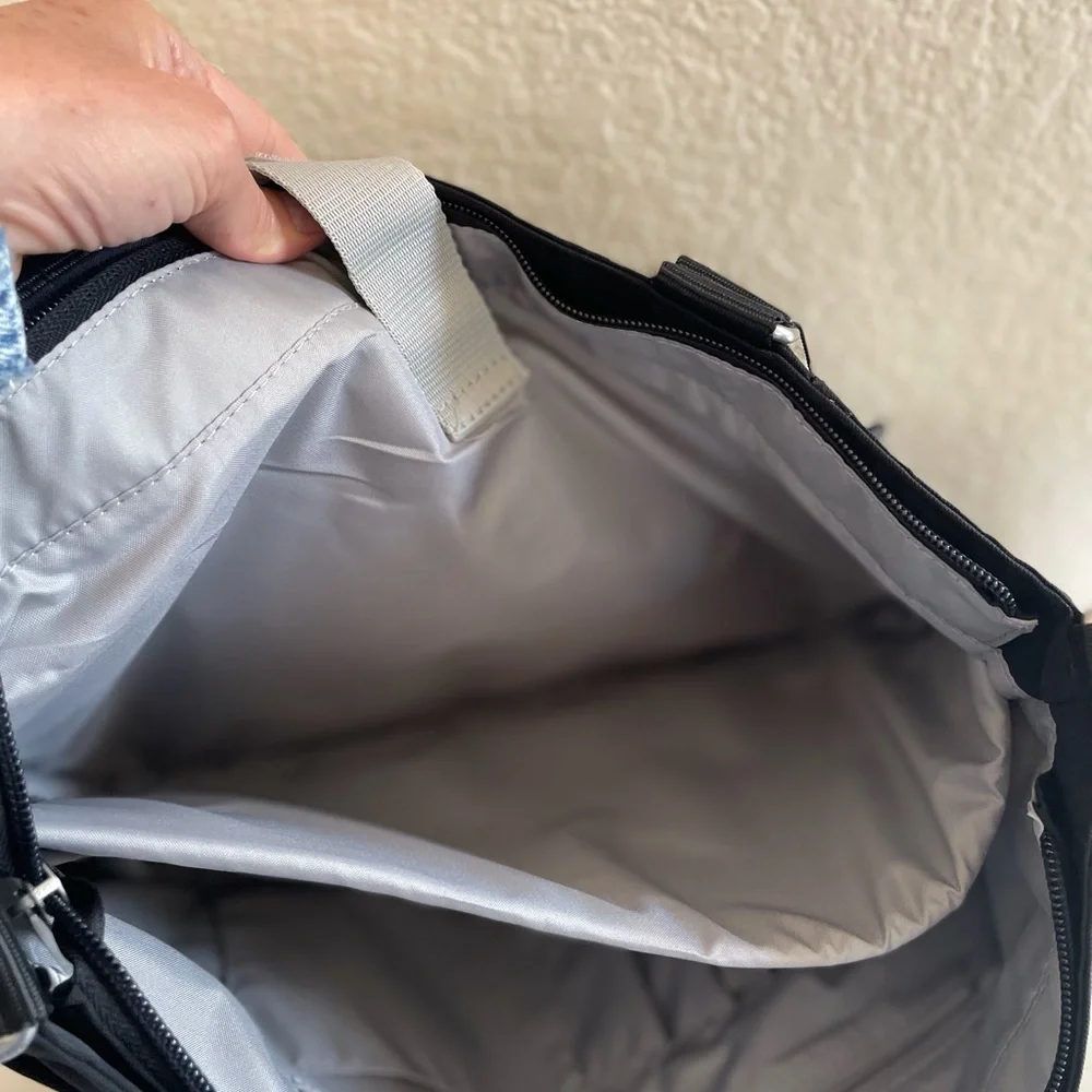 BAGGALLINI BLACK BOULEVARD LAPTOP TOTE NEW
